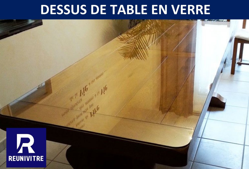 Dessus de Table en Verre