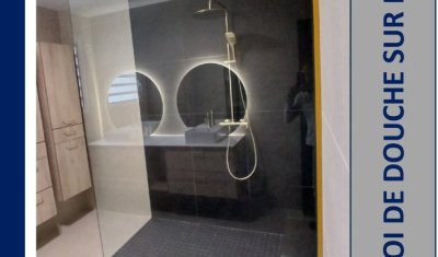 Création et installation de paroi de douche sur mesure à La Réunion