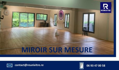 Pose de miroirs sur mesure dans un studio de danse à Saint-Benoît à la Réunion
